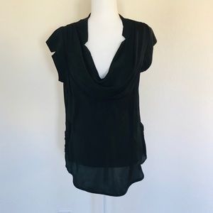 Anthropologie One.September Black Blouse Size Med